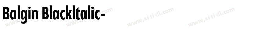 Balgin Blackltalic字体转换